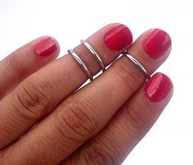 3 Above the Knuckle Rings - Antique Silver Above Knuckle Ring - Set of 3 by Tiny Box