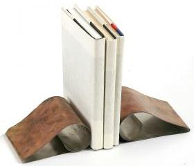 Stainless Steel Curl Book Ends