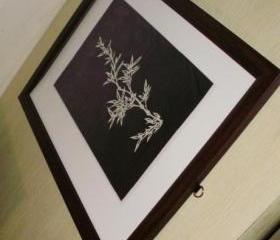 Sweet Mother Day Gift Option - handmade art papercut work - Elegant young Bamboo paper cut art work