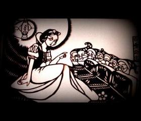 handmade papercut art work - Snow White and the Seven Dwarfs