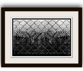 Handmade Paper cutting Art Work zebra