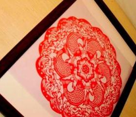 Sale - Deal - 6 carps - handmade Paper cut - Rich life tatoo