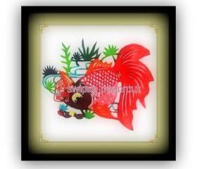 Deal - 1/2 Off - handmade papercut - 10 goldfish in a set (Red OR multi colored)