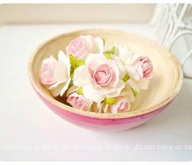 Millinery Heartshape Big flowers Buds paper flower / pack 