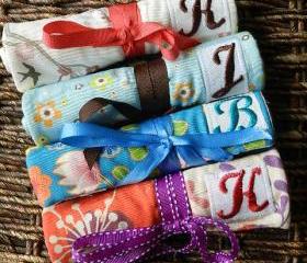 Travel Jewelry Roll with Personalized Monogram