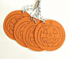 Pumpkin Tags - Set of 4