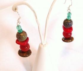 Multi Colour Earrings Gemstone Jewelry
