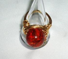Copal Amber Ring Handmade Jewelry