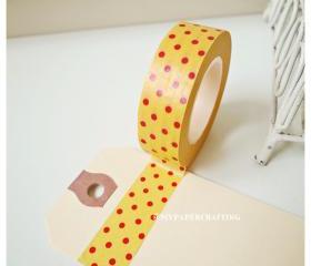 Washi Tape Orange with red polka dot