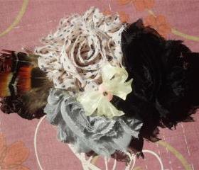 Shabby Chic Children Ballerina Headwrap - White Ribbon