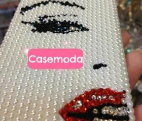 New Bling Sparkle Half Face of Marliyn Monroe iPhone 4/4s Case