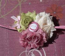 Pink Xmas Snowman Headband