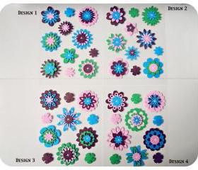 Felt flower embellishment set 