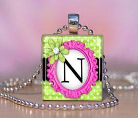Oh So Girly Scrabble Tile Pendant