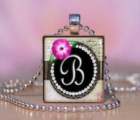 Post Card Letters Scrabble Tile Pendant