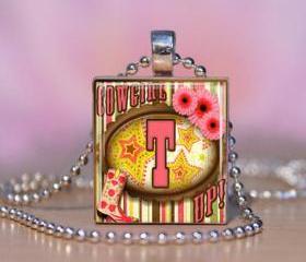 Chic Wester Letters Personalized Scrabble Tile Pendant
