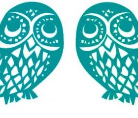 Vintage Owls Vinyl Decals