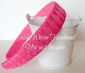 Custom Woven Headband: You pick the color 
