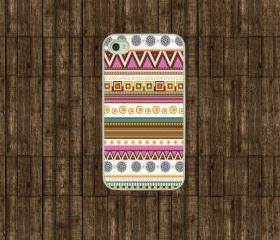 Iphone 4 case - Pink Aztec iphone 4s case, iphone case