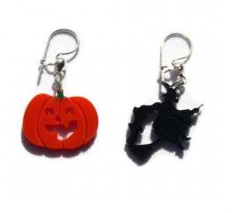 Halloween Jewelry, Witch and Pumpkin Earrings,Lasercut Acrylic