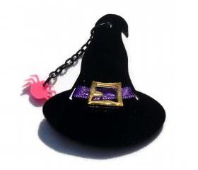 Halloween Jewelry, Witch Hat Brooch,Lasercut Acrylic