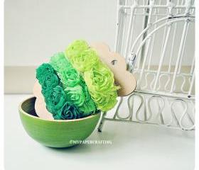 Choose any 3 colors Chiffon Bloomer rose trim - 5% off 