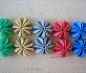 10PCS - Mini Coral Cabochons - Resin - Holiday Mix 2012 - 10mm - Findings by ZARDENIA
