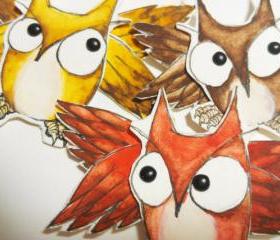 Articulated Paper Owls Woodland Creatures Paper Dolls
