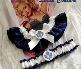 Toronto Maple Leafs Garters - Wedding garter set - Garters