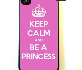 iPhone 4 Case, Keep Calm Call Be A Princess iPhone Case