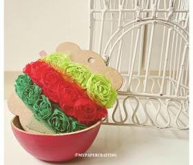 Choose any 3 colors Chiffon Bloomer rose trim - 5% off 