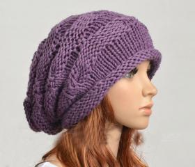 Wool handmade knitted hat