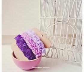 Choose any 3 colors Chiffon Bloomer rose trim - 5% off 