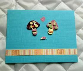 Baby mushroom card