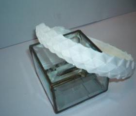 Woven ribbon headband in white