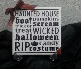 Halloween ceramic tile