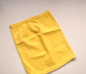 Mustard yellow knit Bodycon mini Skirt
