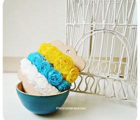 Choose any 3 colors Chiffon Bloomer rose trim - 5% off 