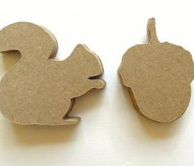 Squirrels and Acorns - Set of 12