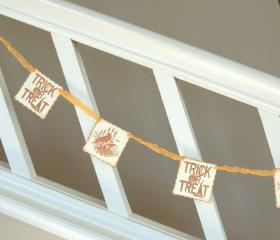 Vintage Inspired Pale Orange Halloween Garland - 1 yard