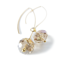 Crystal Drop Earrings - Gold - Daydream