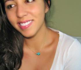 Turquoise Cross Necklace - Turquoise Sideways Cross - 14k Gold Filled - Jaywalk