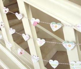 Sweet Birthday Heart Garland - 3 yards