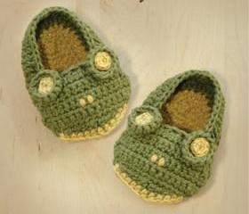 Frog Baby Booties Crochet PATTERN, SYMBOL DIAGRAM (pdf)