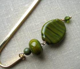 Olive green bookmark