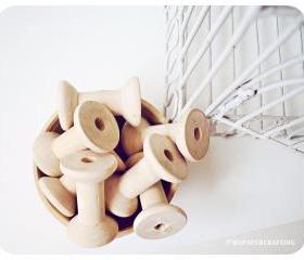 Wooden spools