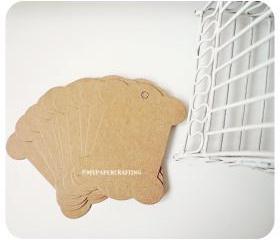 5 blank bobine kraft tag/ pack 