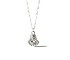 Silver Buddha Necklace - Laughing - Silver - Zen