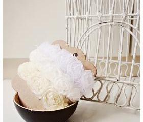 Choose any 3 colors Chiffon Bloomer rose trim - 5% off 