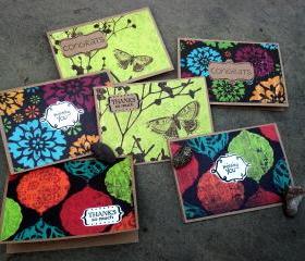  All Occasion Handmade Stamped Greeting Cards with Envelopes